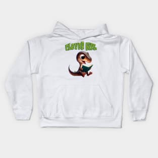 Cute Velociraptor Clever Girl Illustration Kids Hoodie